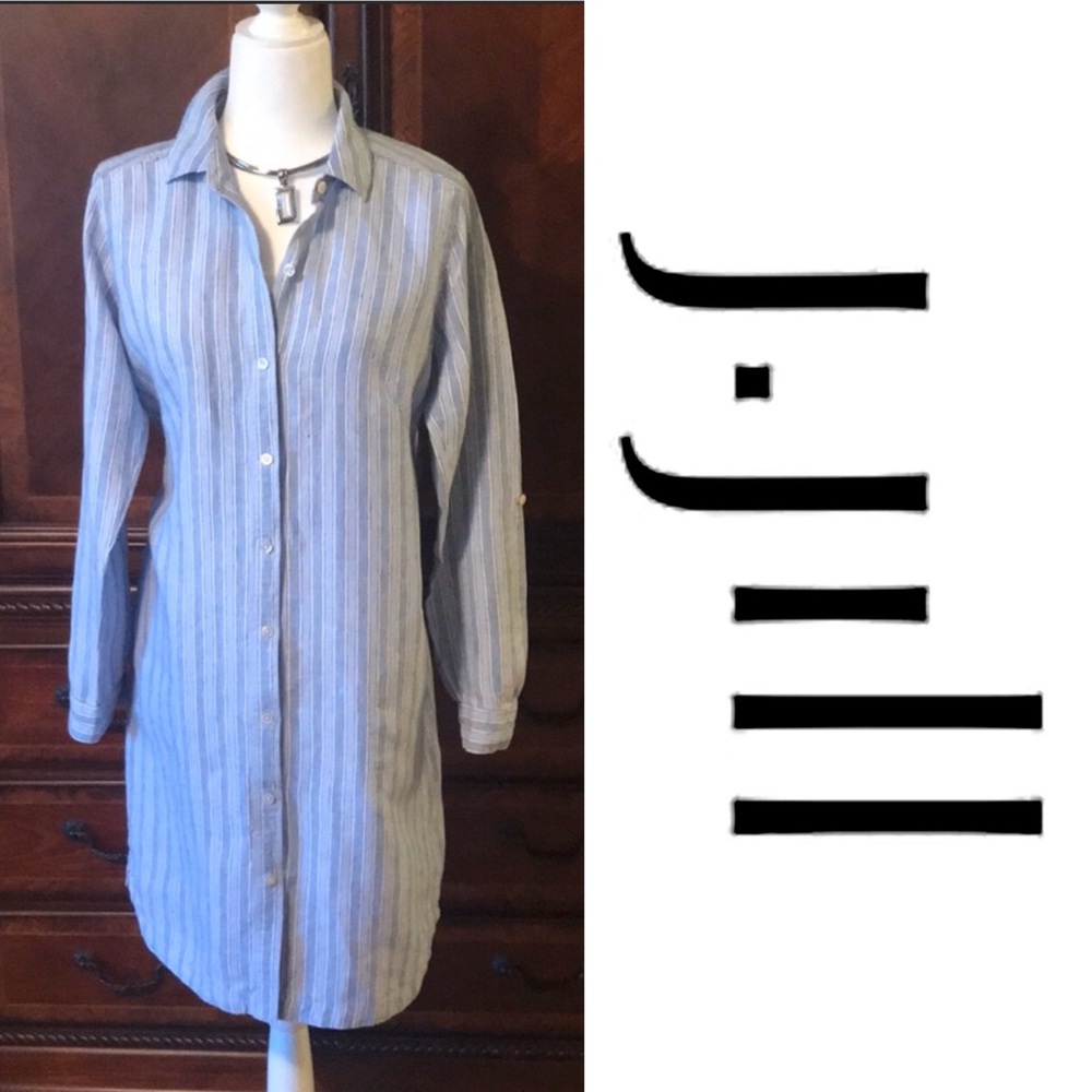 J. JILL linen shirt dress